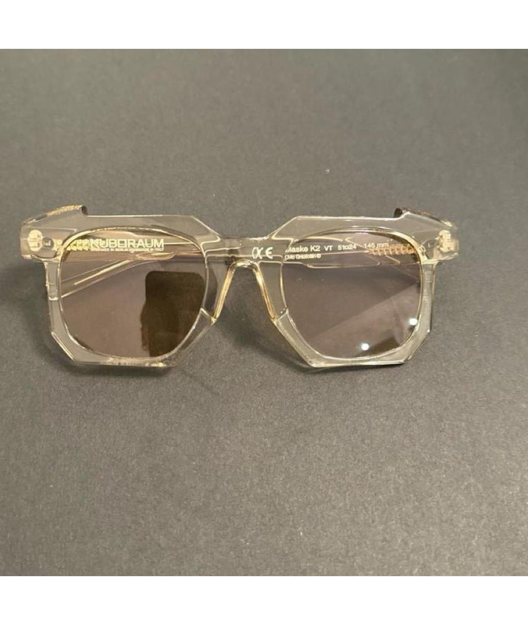 KUBORAUM Бежевые пластиковые солнцезащитные очки, фото 2
