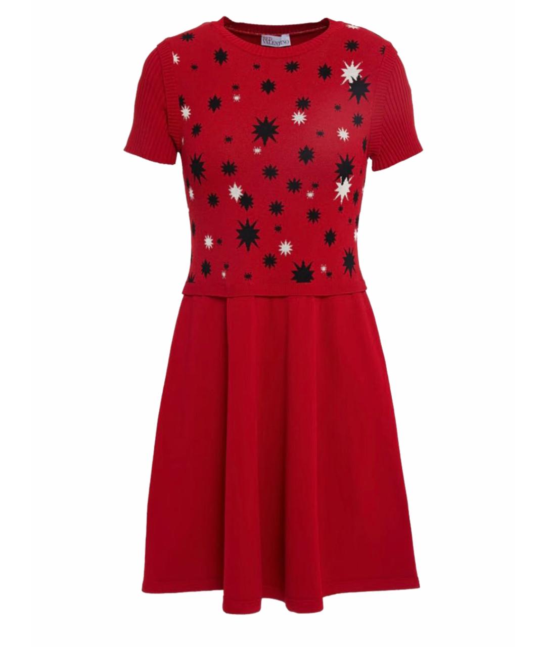 RED VALENTINO Красное вискозное повседневное платье, фото 1