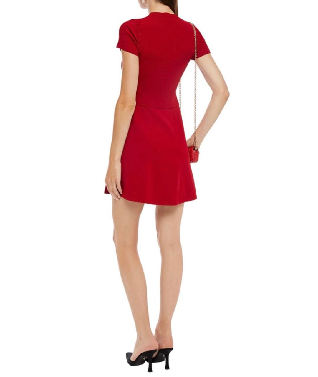 RED VALENTINO Красное вискозное повседневное платье, фото 8