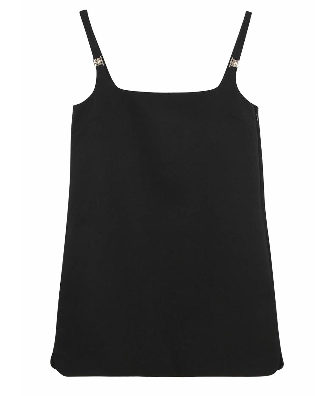 MIU MIU Черное шерстяное коктейльное платье, фото 1