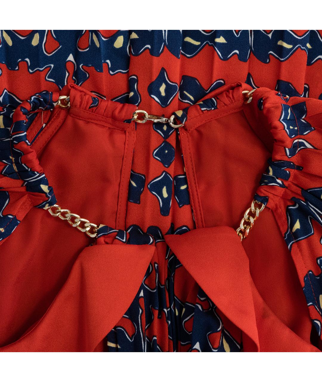 SELF-PORTRAIT Красное полиэстеровое повседневное платье, фото 3