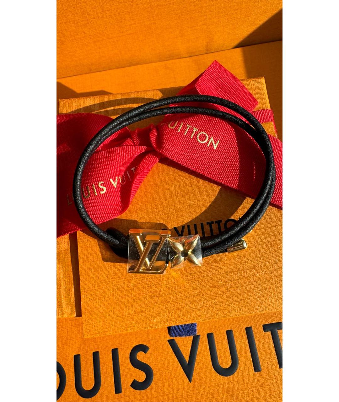 LOUIS VUITTON PRE-OWNED Черный кожаный браслет, фото 3