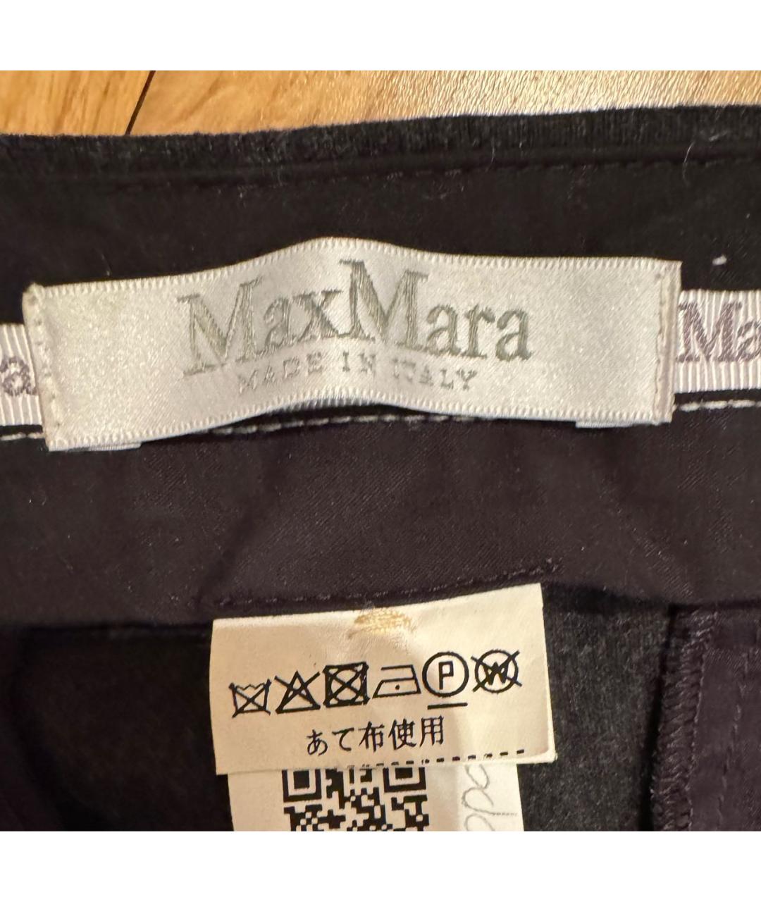 MAX MARA Антрацитовые шерстяные брюки узкие, фото 3