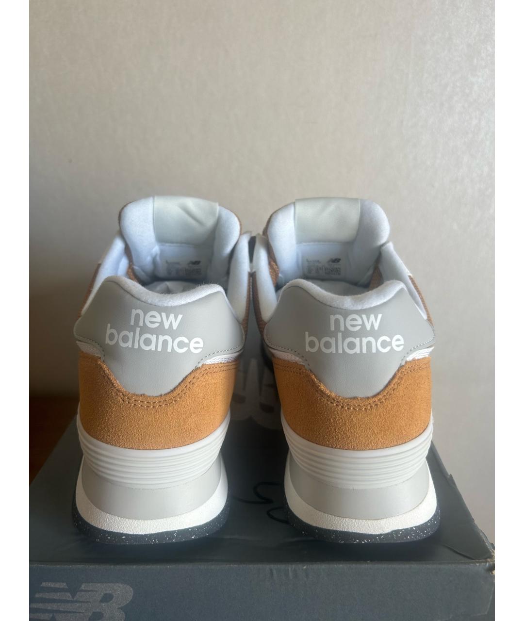 NEW BALANCE Оранжевое замшевые низкие кроссовки / кеды, фото 4