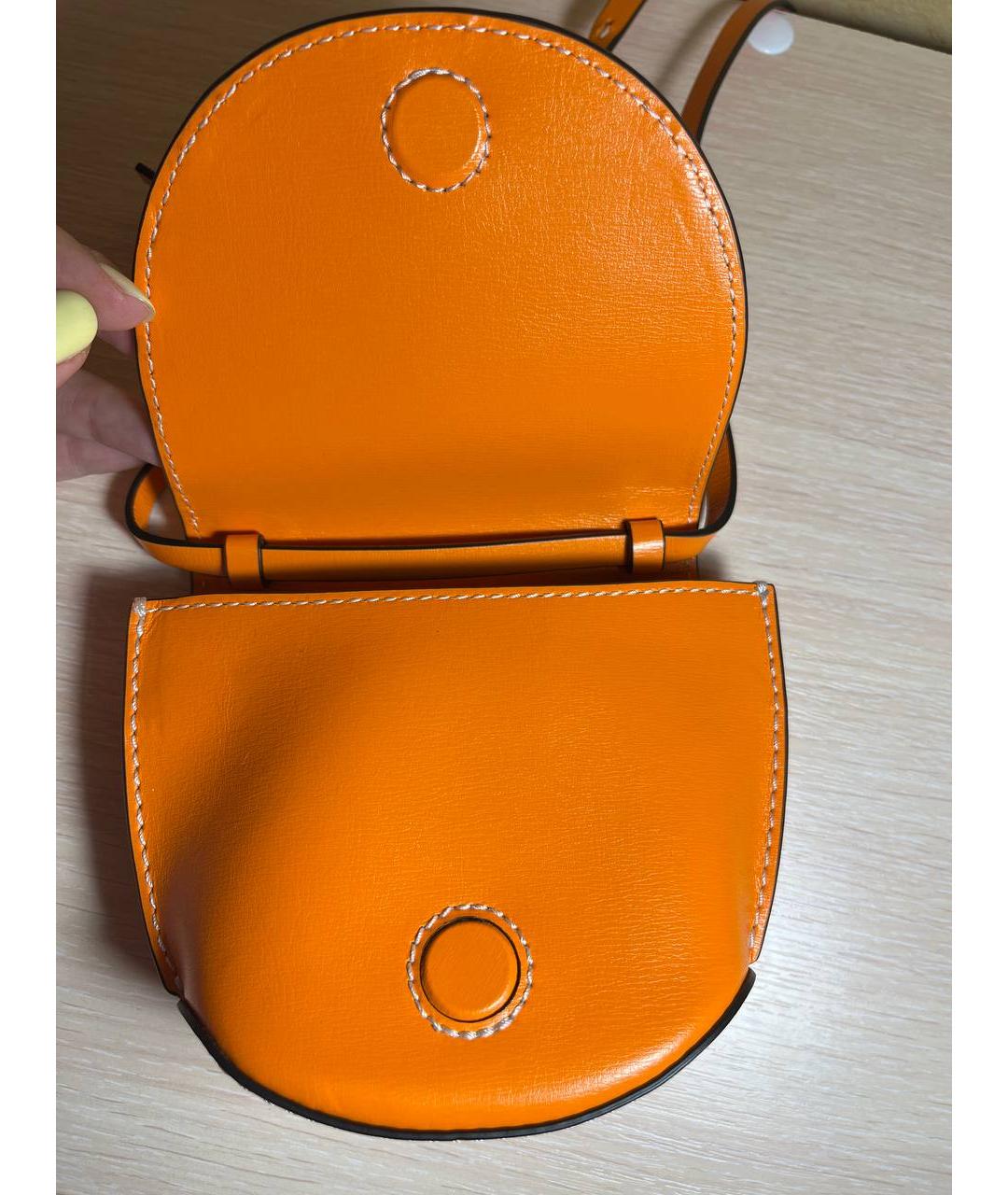 GANNI Оранжевая поясная сумка из искусственной кожи, фото 8