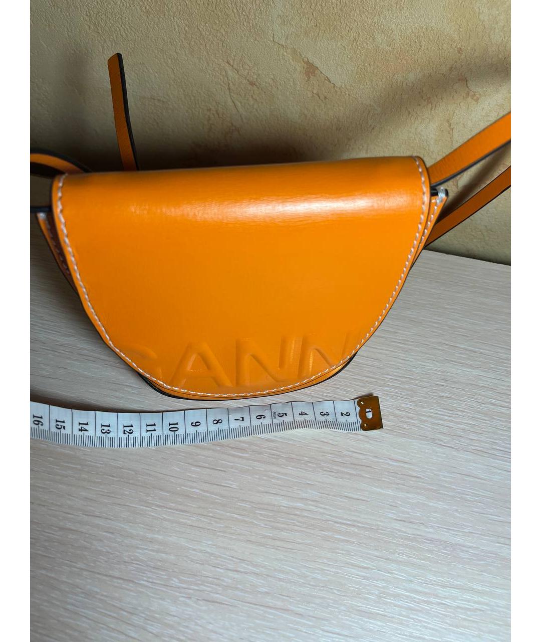 GANNI Оранжевая поясная сумка из искусственной кожи, фото 5