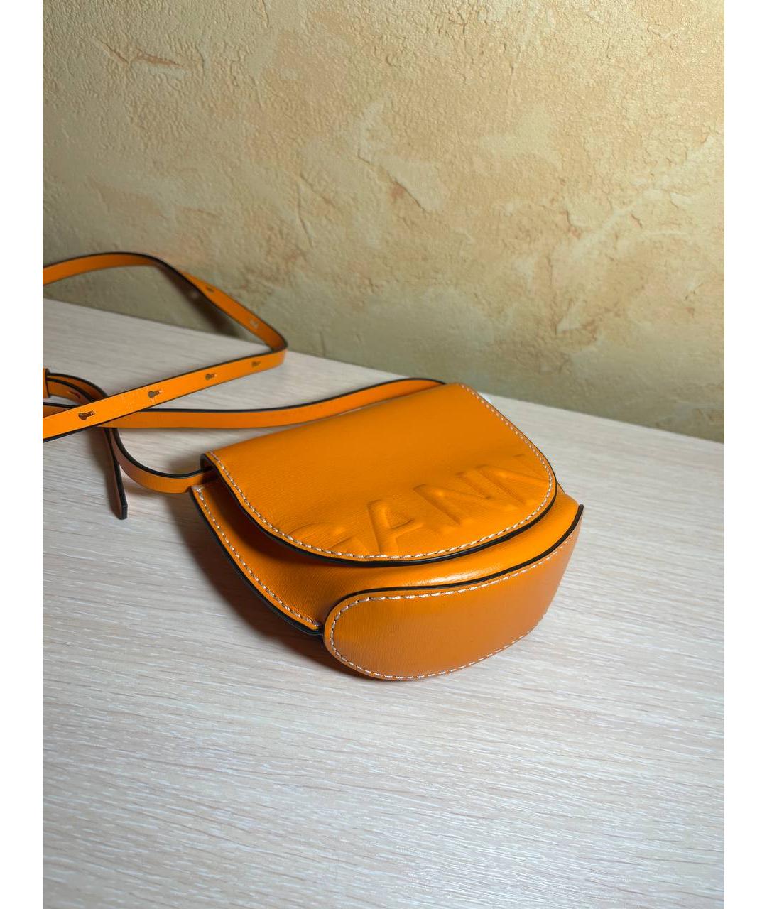 GANNI Оранжевая поясная сумка из искусственной кожи, фото 3
