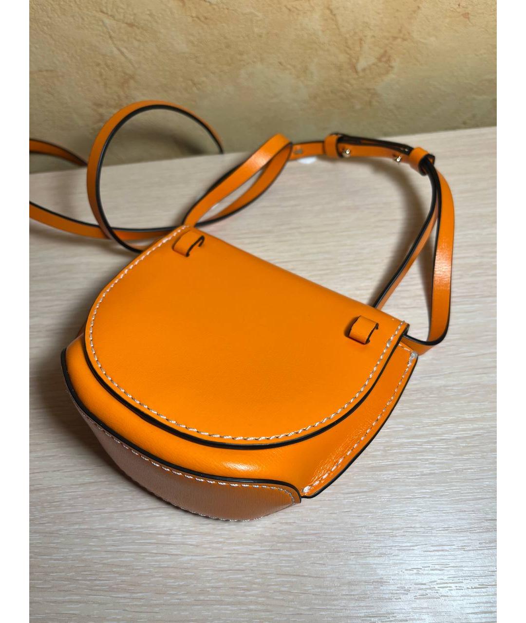 GANNI Оранжевая поясная сумка из искусственной кожи, фото 4