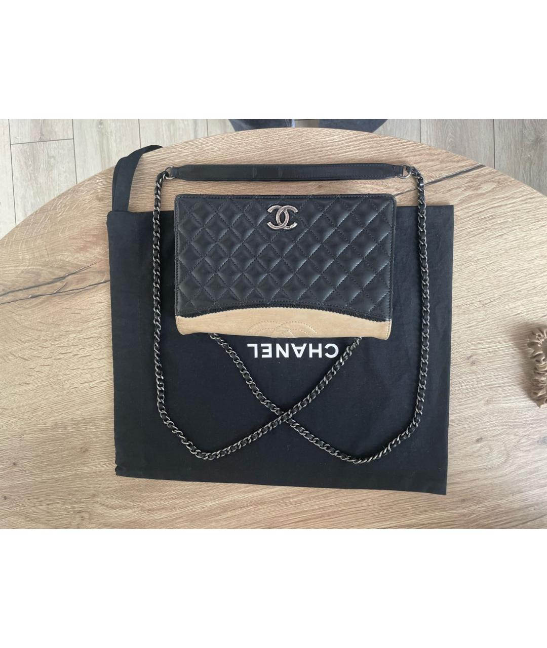 CHANEL PRE-OWNED Черная кожаная сумка через плечо, фото 5