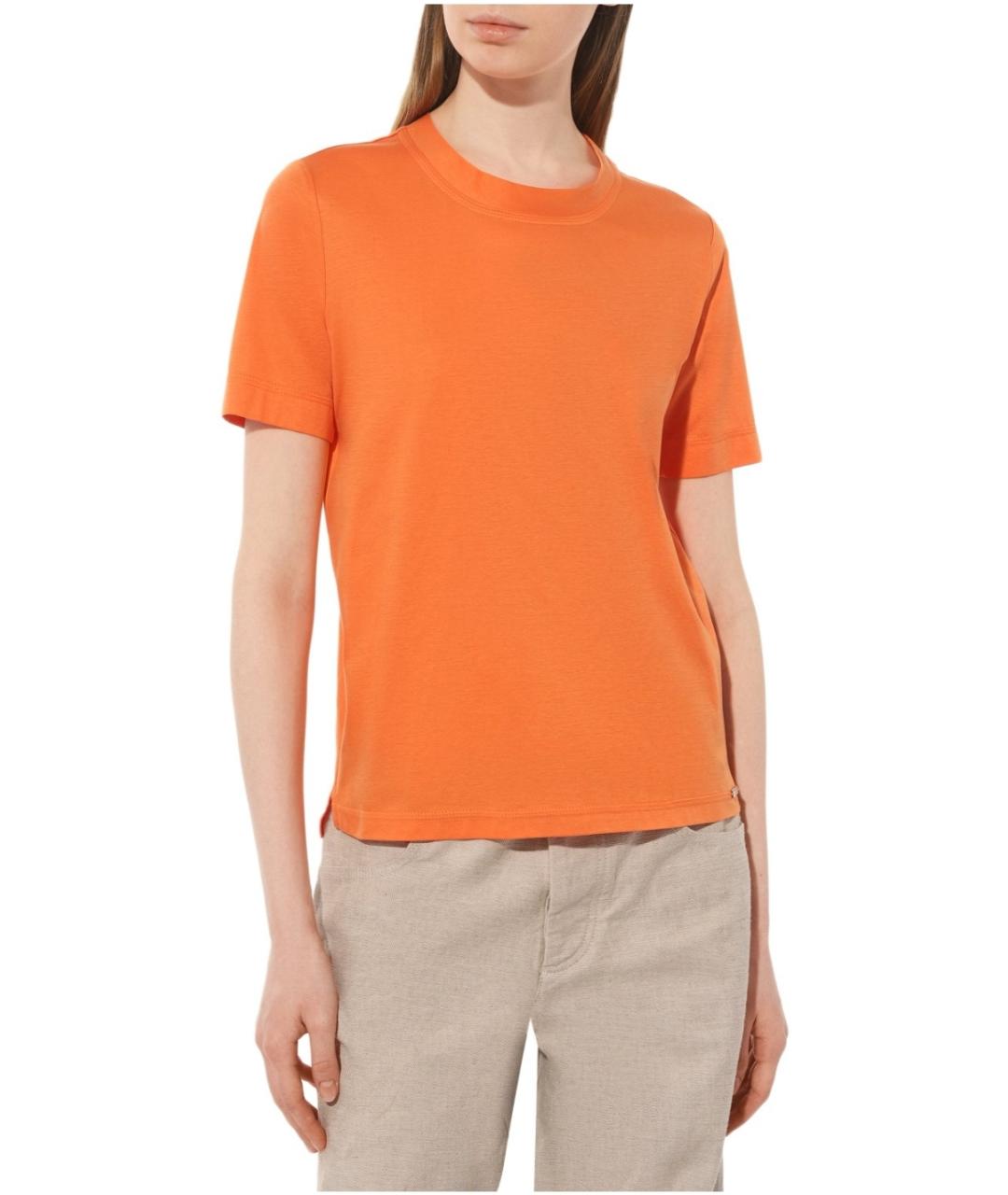 KITON Оранжевая хлопковая футболка, фото 2