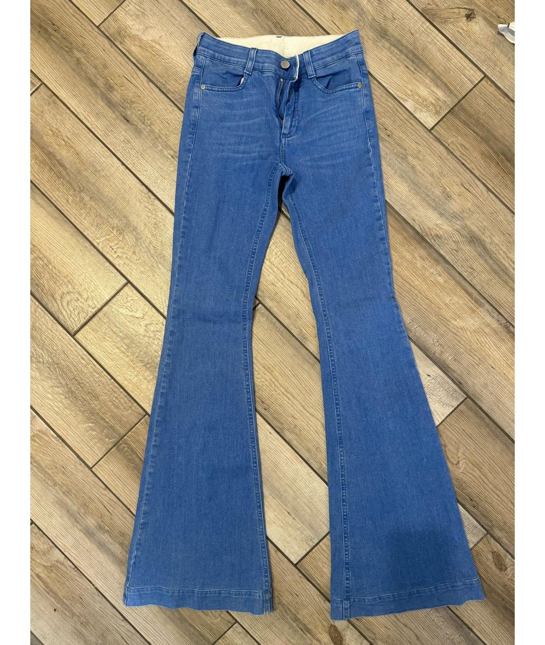 STELLA MCCARTNEY Синие хлопковые джинсы клеш, фото 3