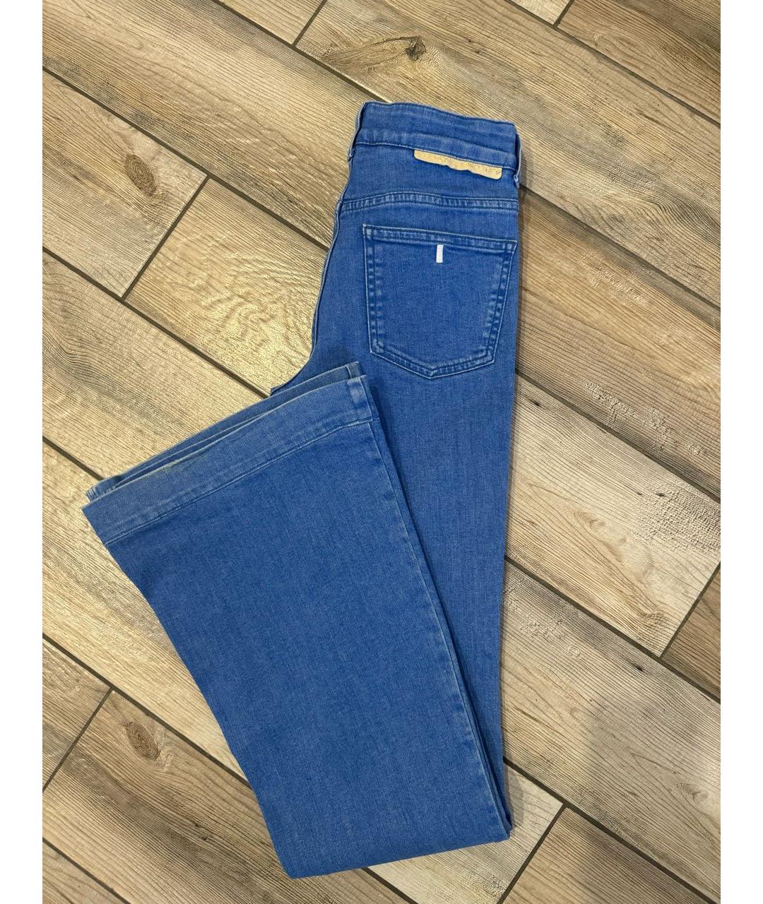 STELLA MCCARTNEY Синие хлопковые джинсы клеш, фото 2