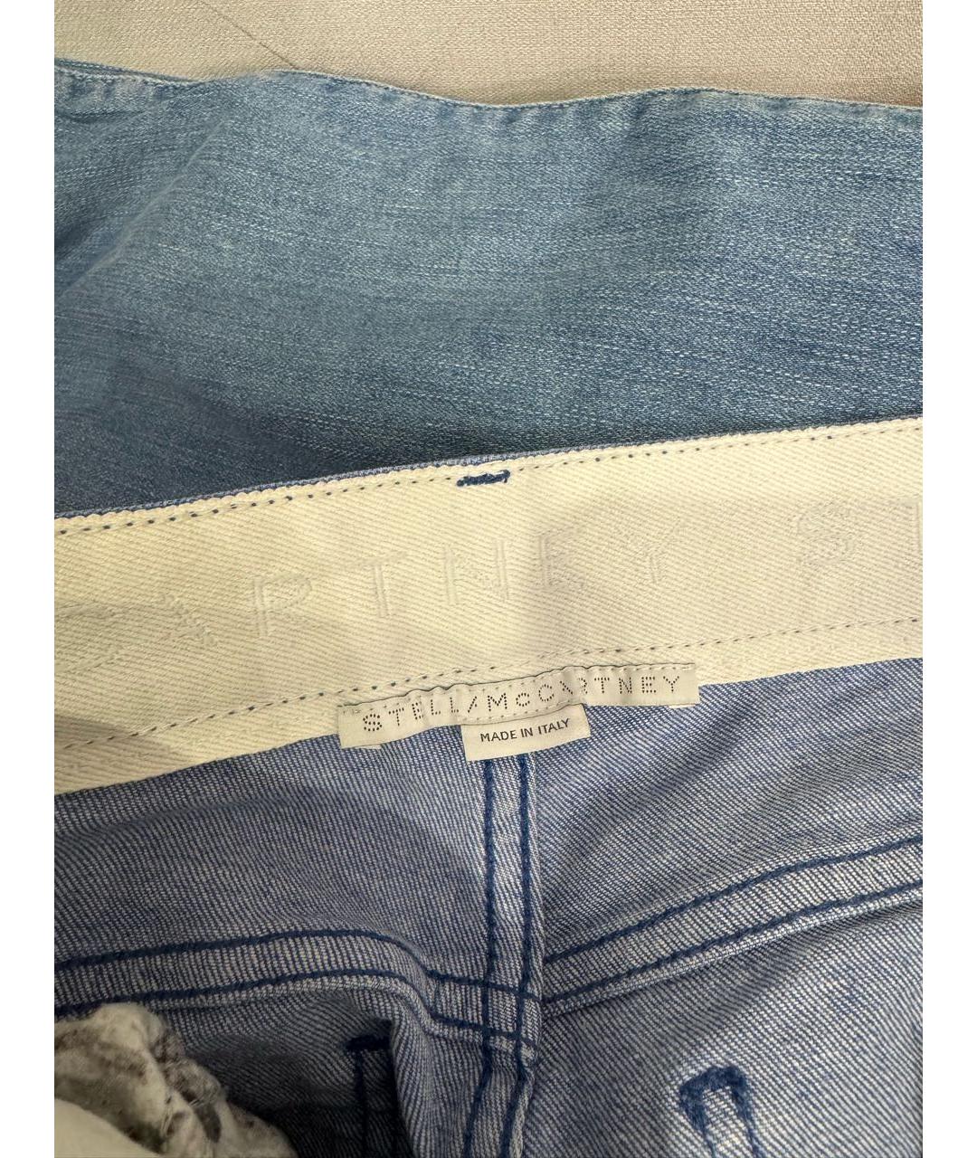 STELLA MCCARTNEY Синие хлопковые джинсы клеш, фото 4