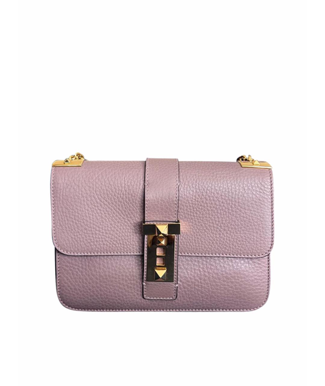 VALENTINO Фиолетовая кожаная сумка на плечо, фото 1