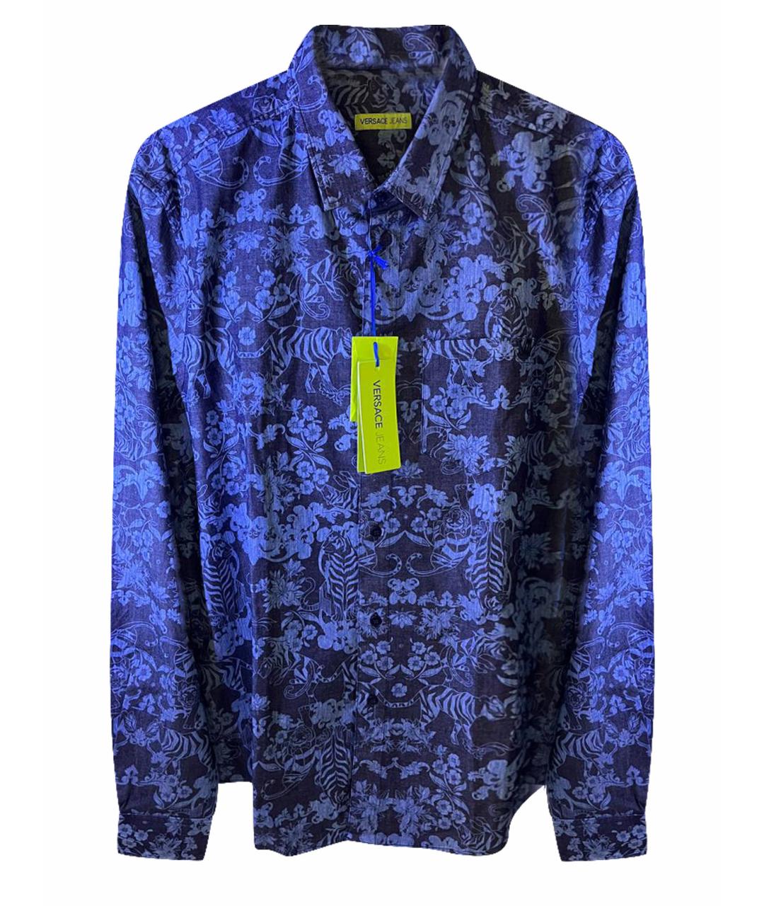VERSACE JEANS COUTURE Темно-синяя кэжуал рубашка, фото 1