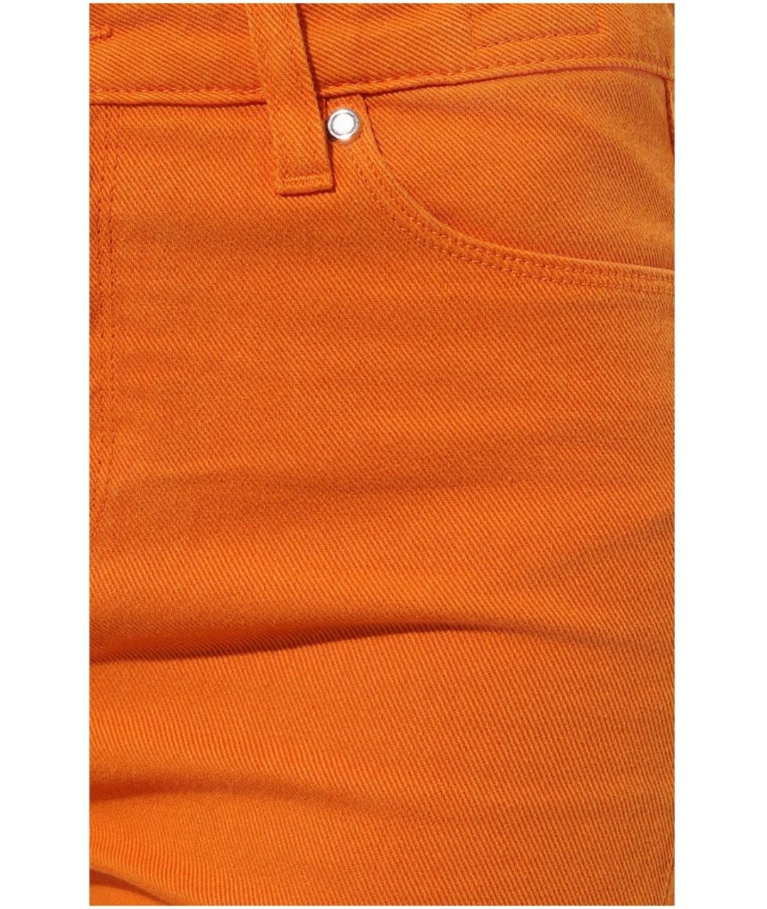 KITON Оранжевое хлопковые джинсы слим, фото 4