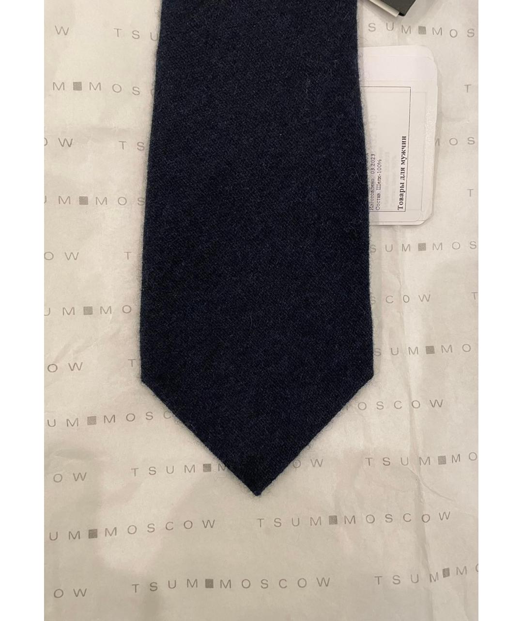 GIORGIO ARMANI Темно-синий шелковый галстук, фото 5