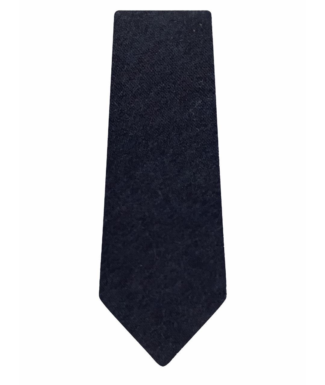GIORGIO ARMANI Темно-синий шелковый галстук, фото 1