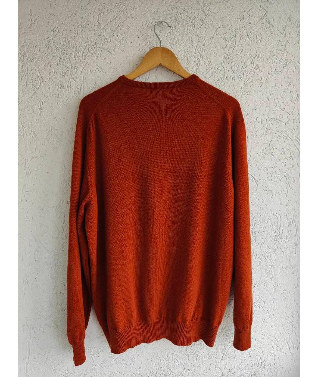 LORO PIANA Оранжевый кашемировый джемпер / свитер, фото 4