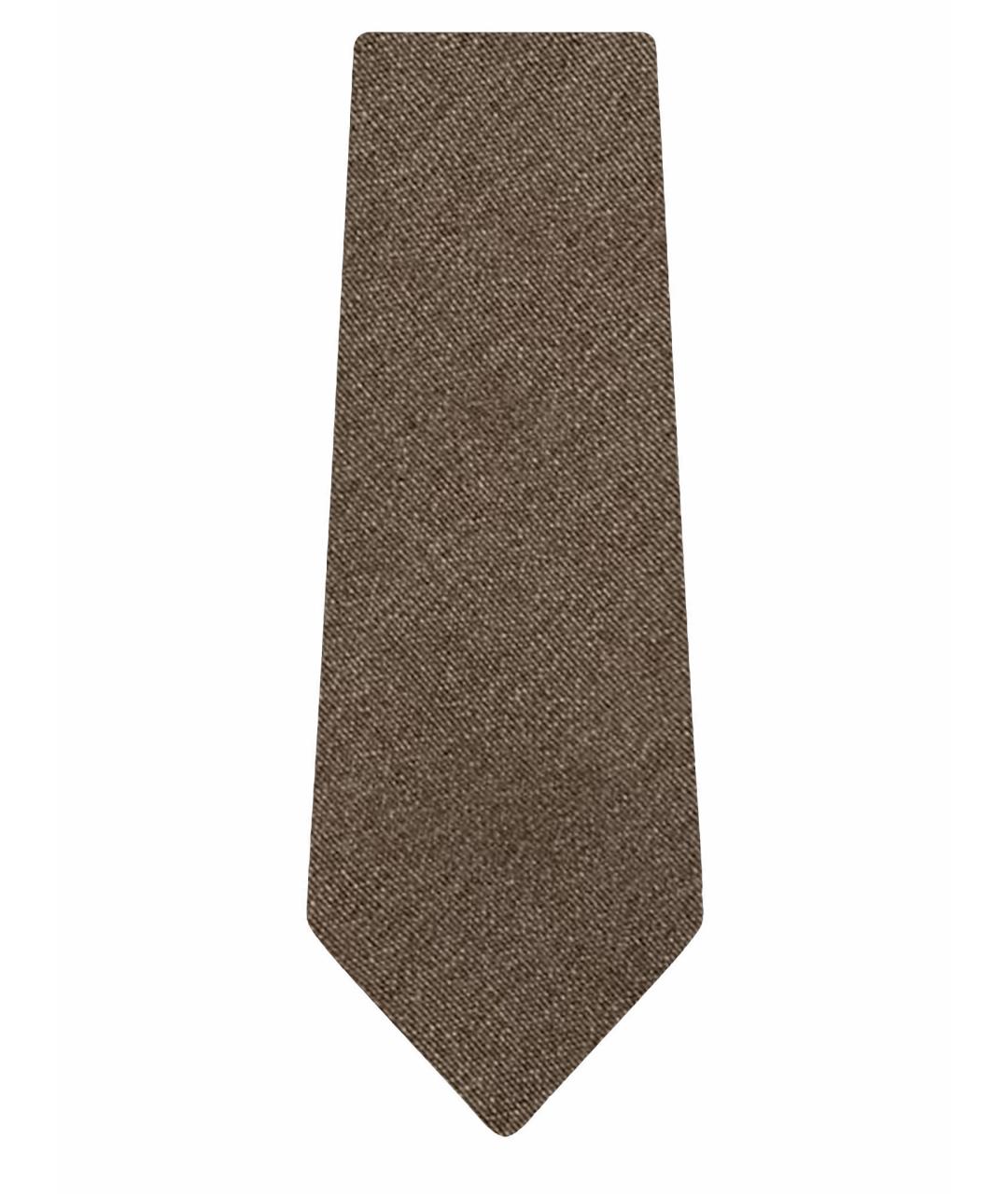 GIORGIO ARMANI Бежевый шелковый галстук, фото 1