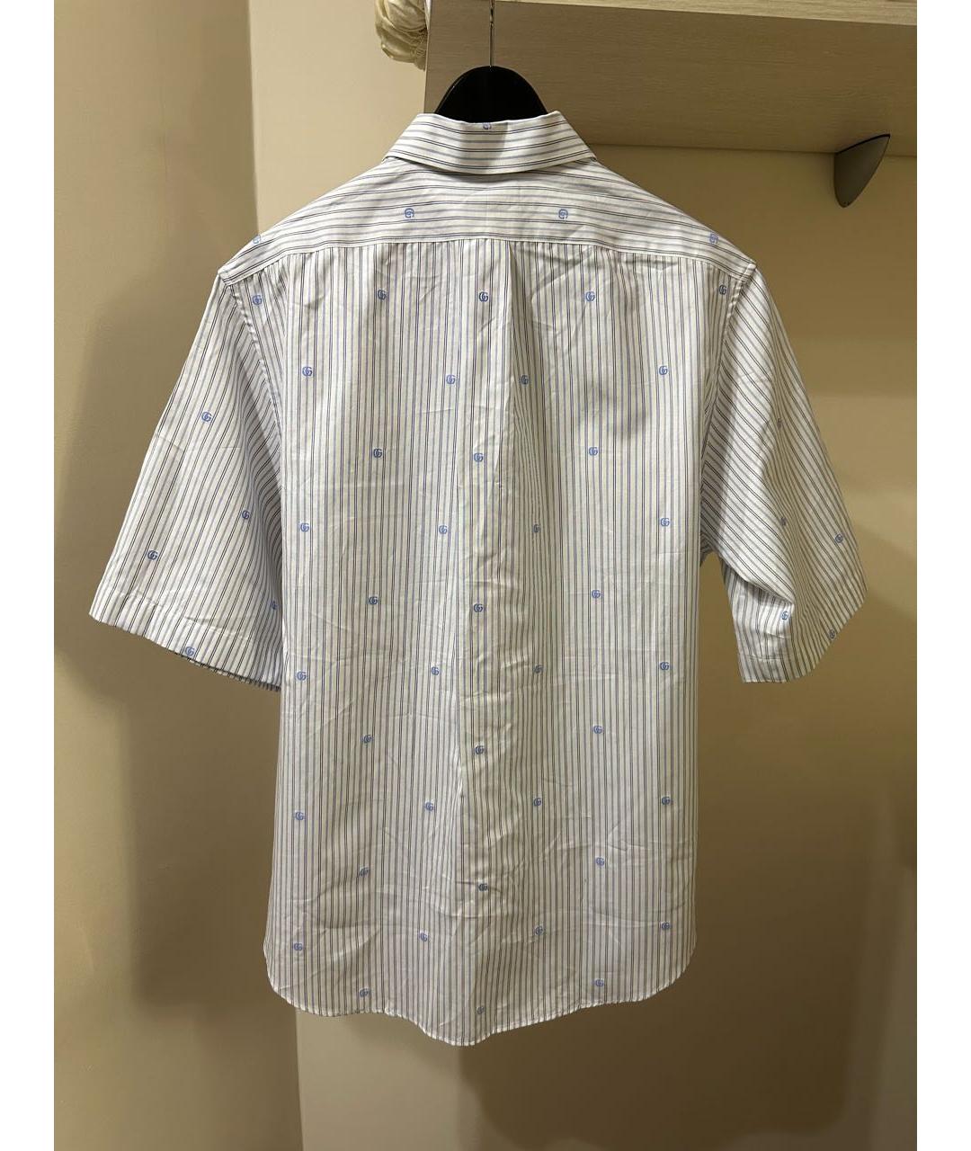 GUCCI Голубая хлопковая классическая рубашка, фото 3