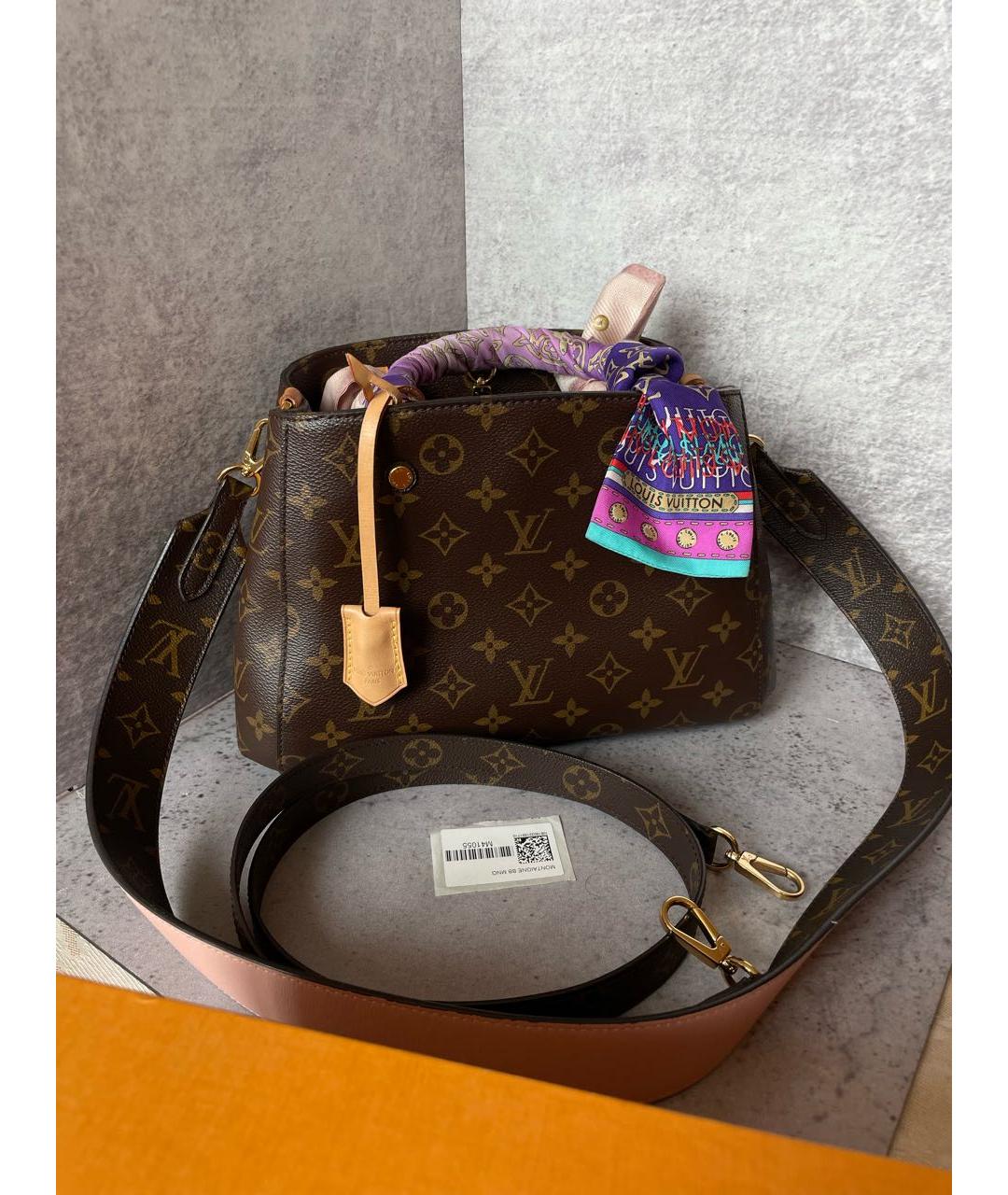 LOUIS VUITTON PRE-OWNED Коричневая сумка с короткими ручками, фото 2