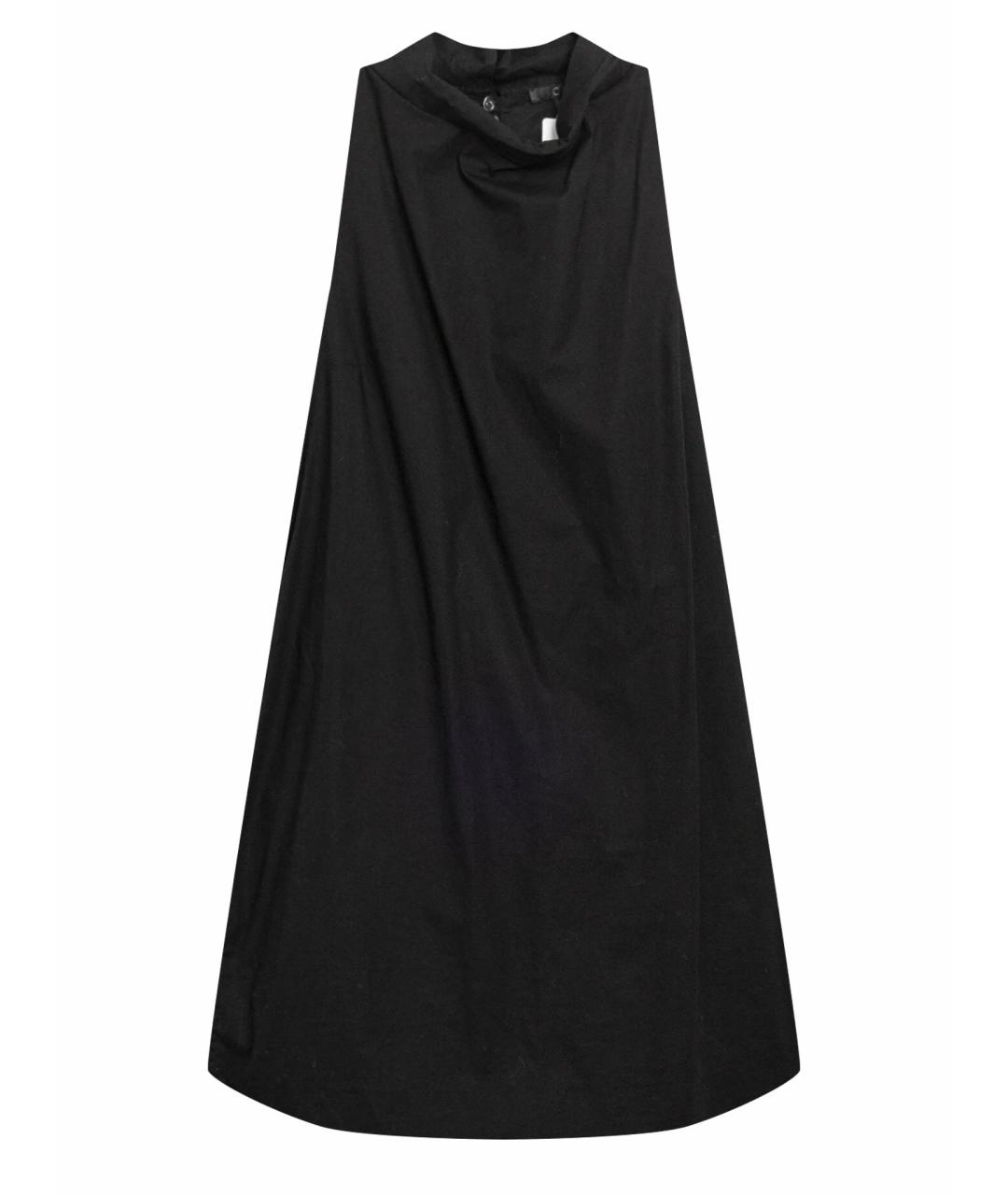 COS Черное хлопко-эластановое повседневное платье, фото 1