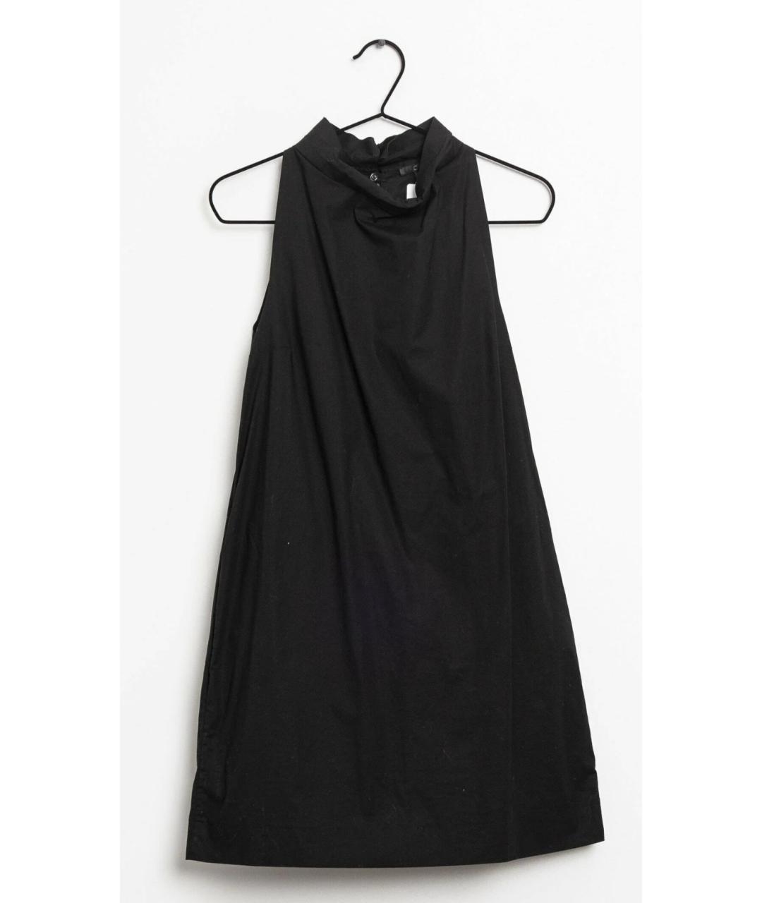 COS Черное хлопко-эластановое повседневное платье, фото 9