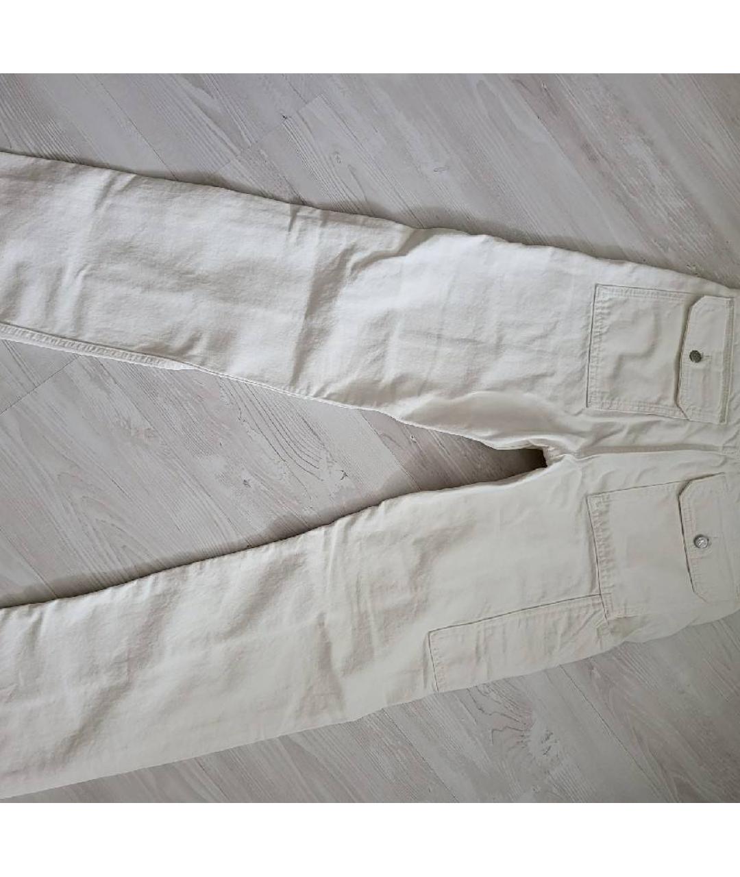 CALVIN KLEIN Белые хлопковые прямые джинсы, фото 6
