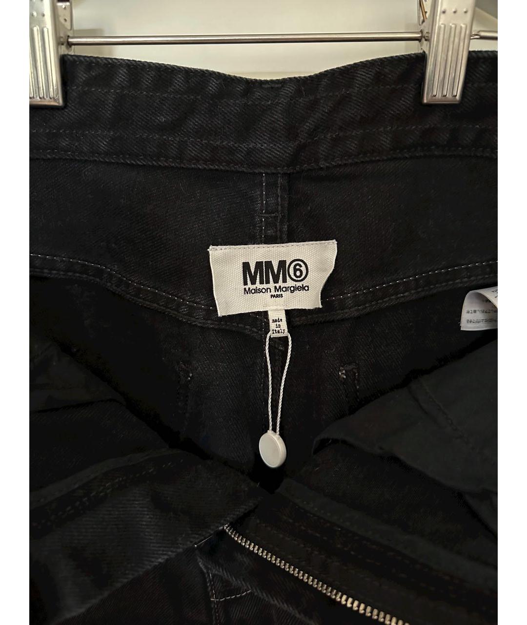 MM6 MAISON MARGIELA Черные хлопковые джинсы клеш, фото 4