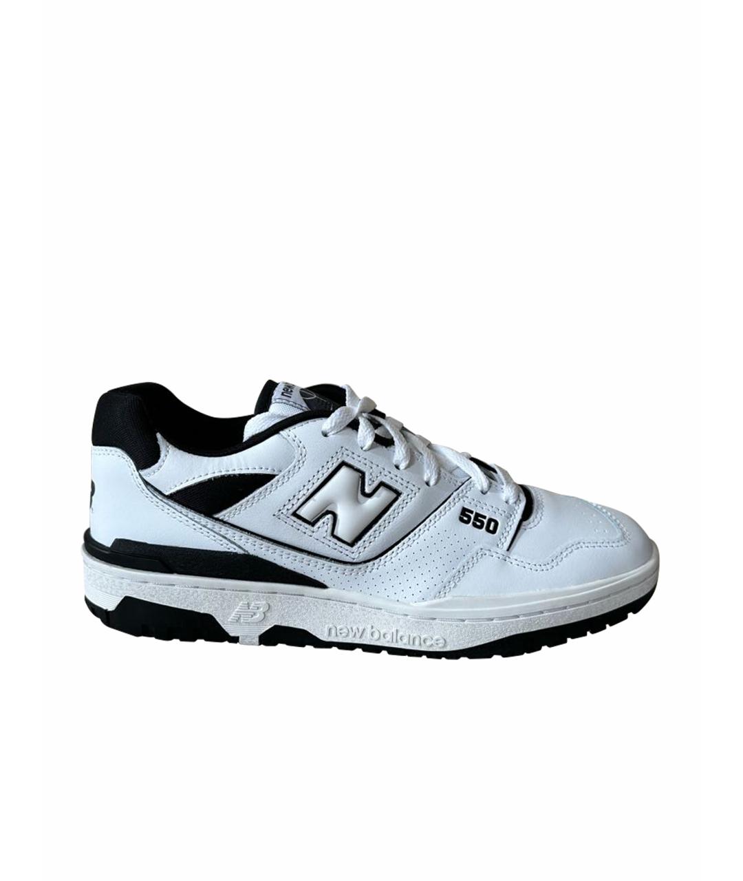 NEW BALANCE Белые кожаные низкие кроссовки / кеды, фото 1