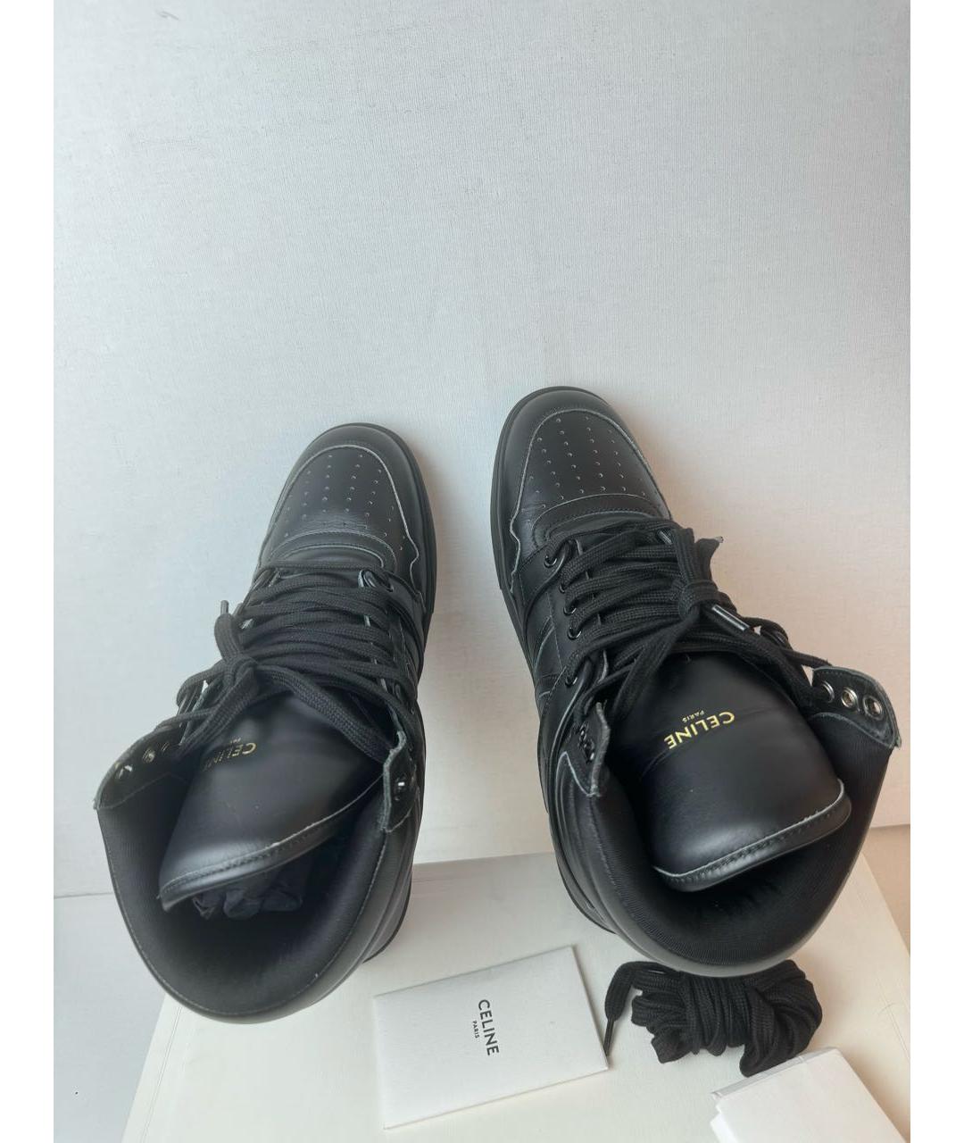 CELINE PRE-OWNED Черные кожаные кроссовки, фото 3