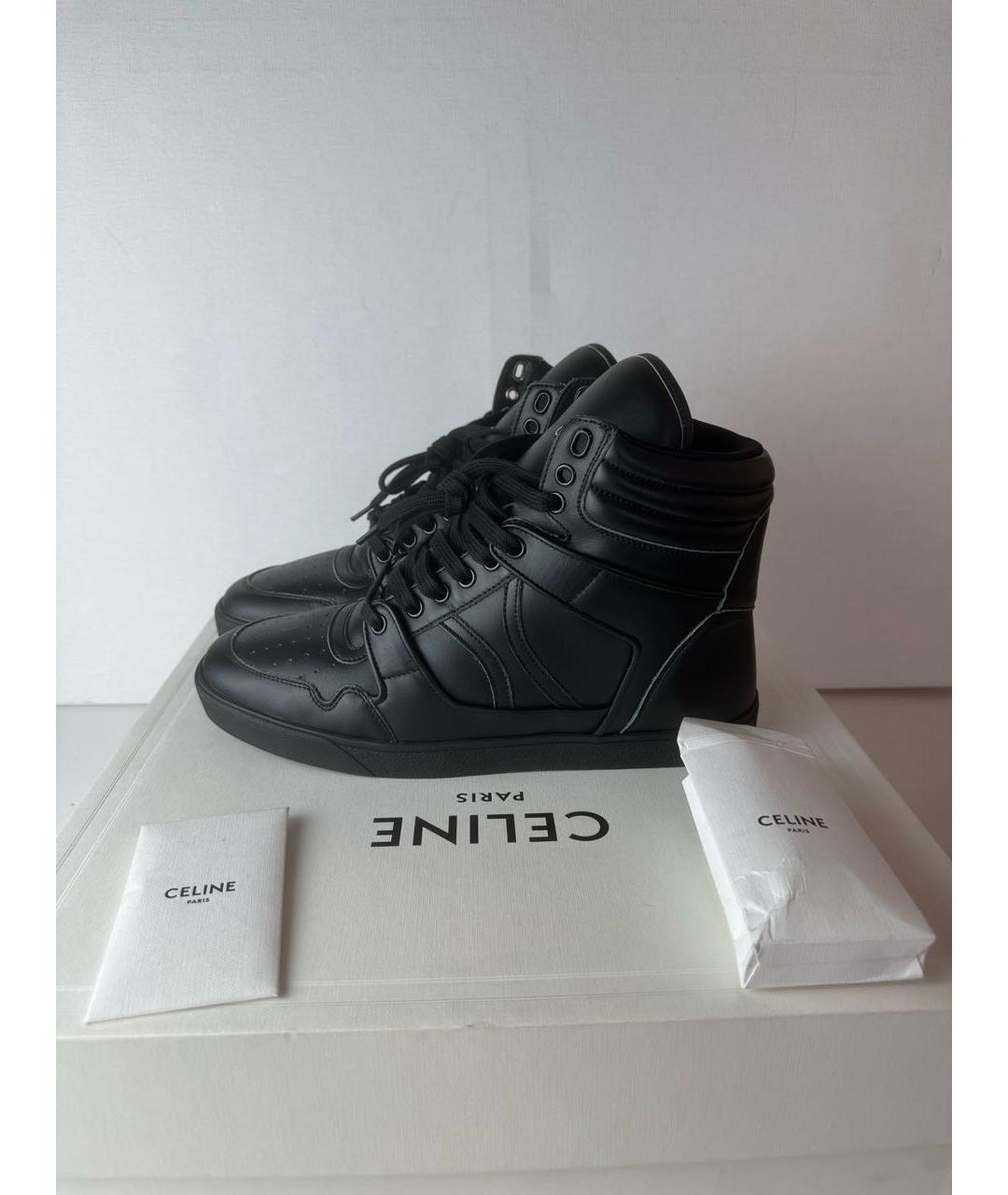 CELINE PRE-OWNED Черные кожаные кроссовки, фото 7
