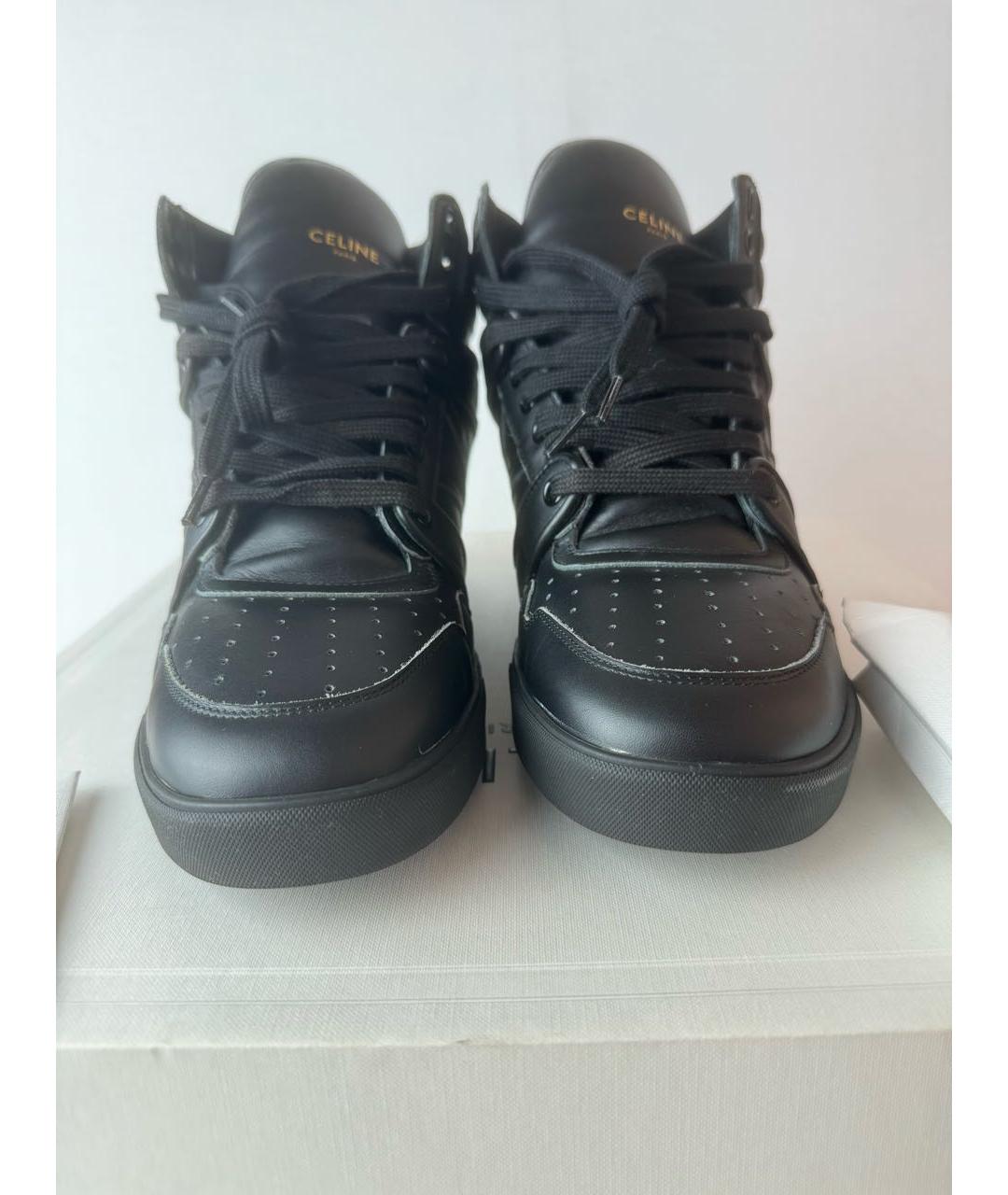 CELINE PRE-OWNED Черные кожаные кроссовки, фото 2