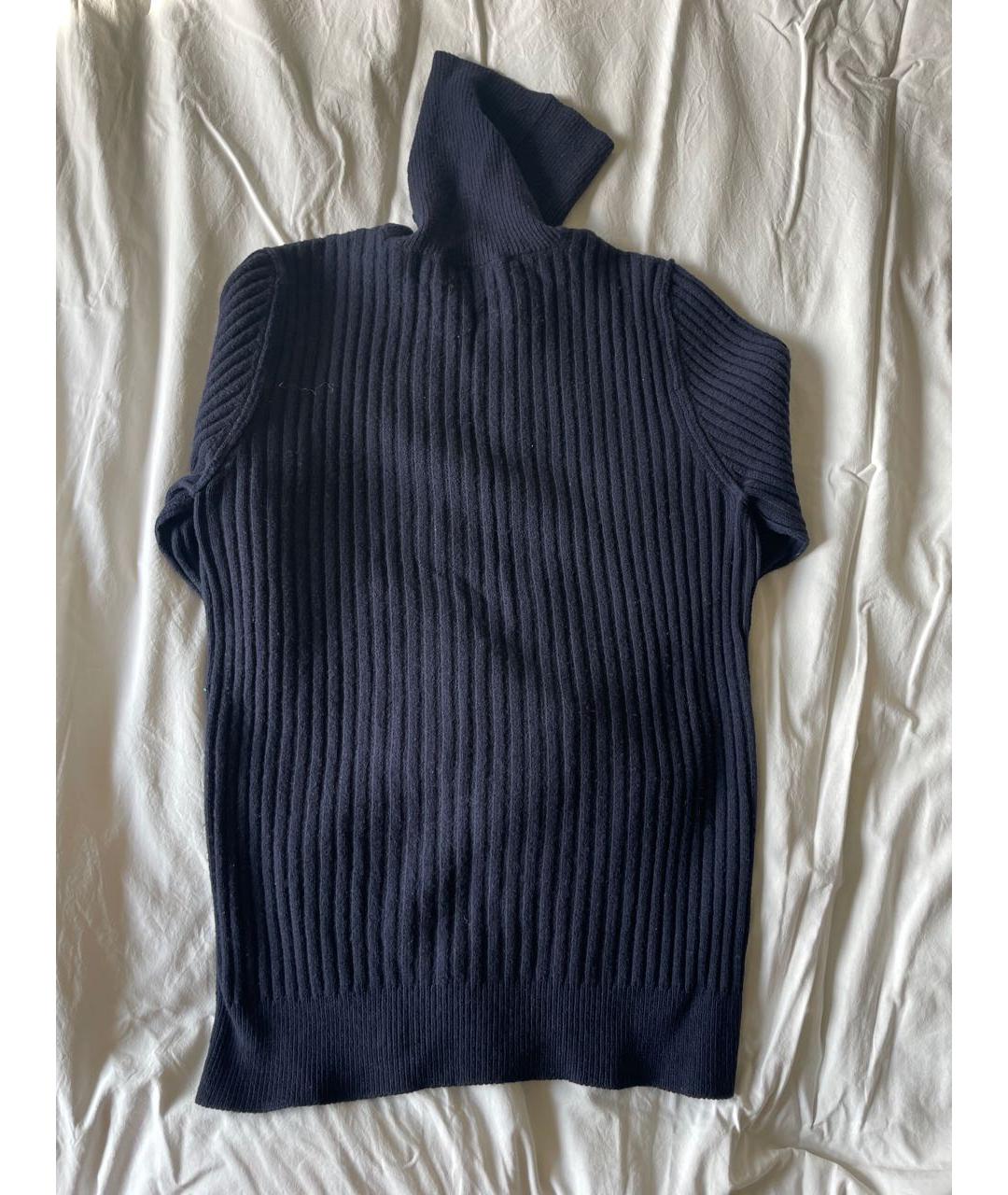 DOLCE&GABBANA Темно-синий шерстяной джемпер / свитер, фото 2