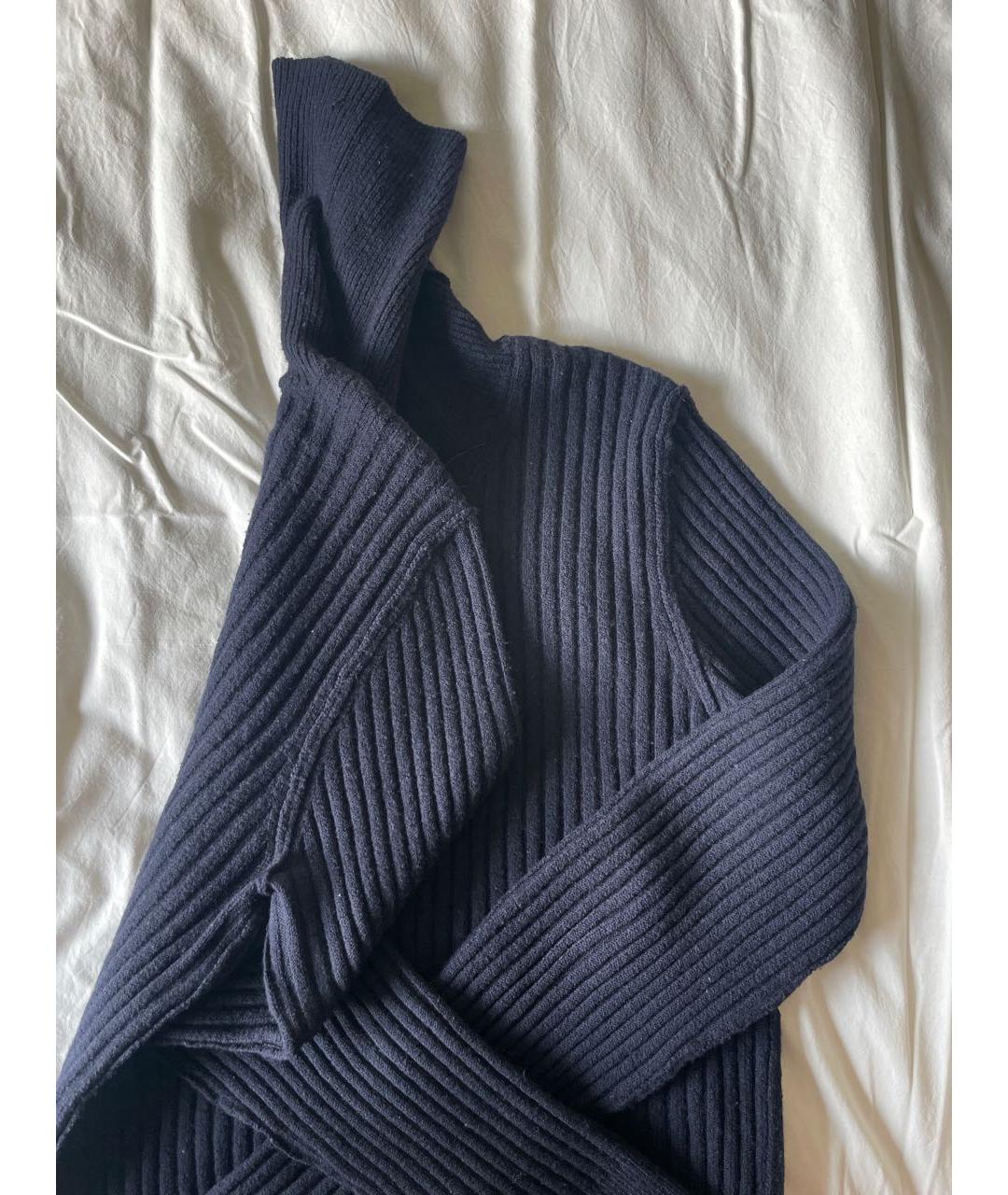 DOLCE&GABBANA Темно-синий шерстяной джемпер / свитер, фото 4