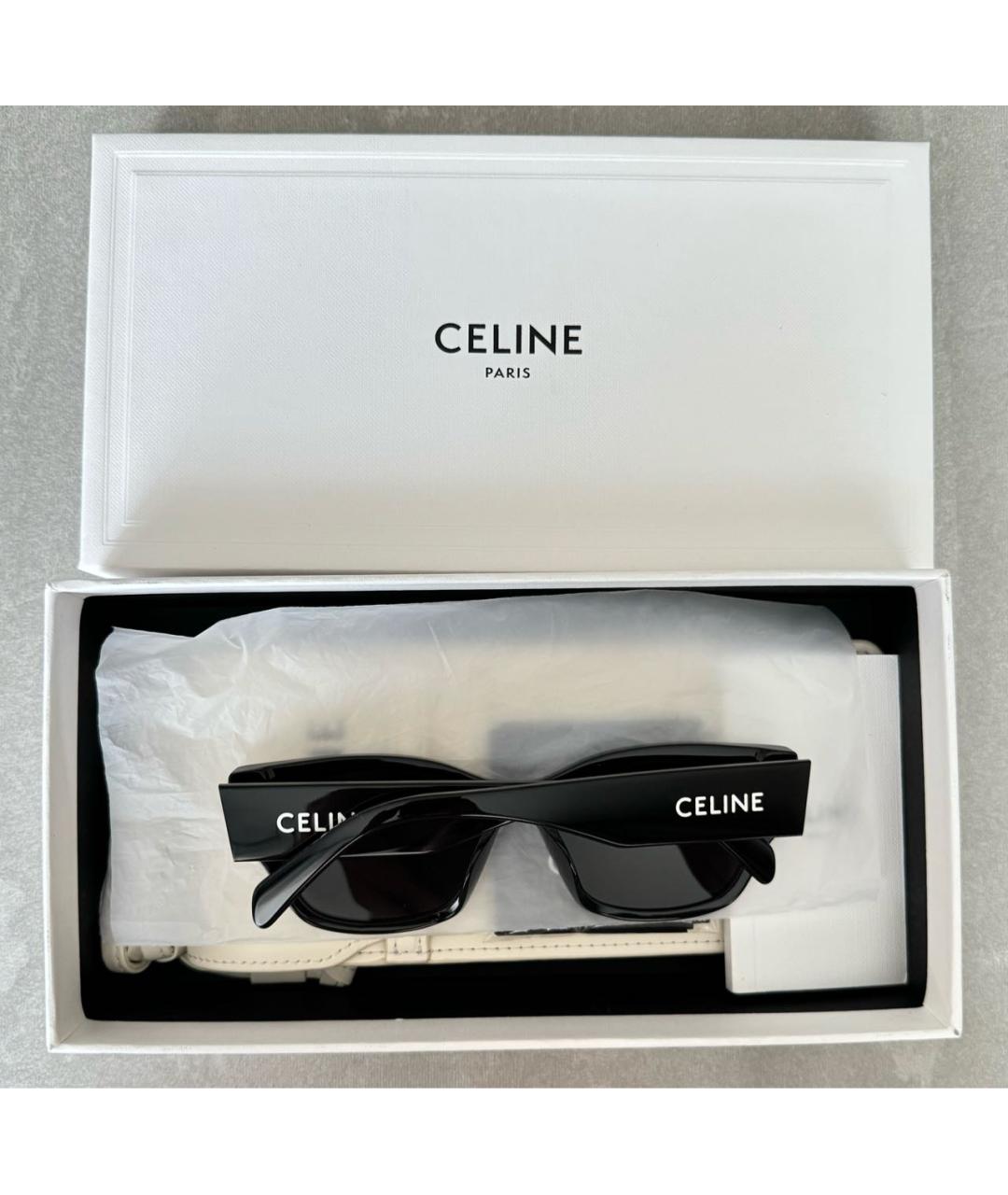 CELINE PRE-OWNED Черные пластиковые солнцезащитные очки, фото 5