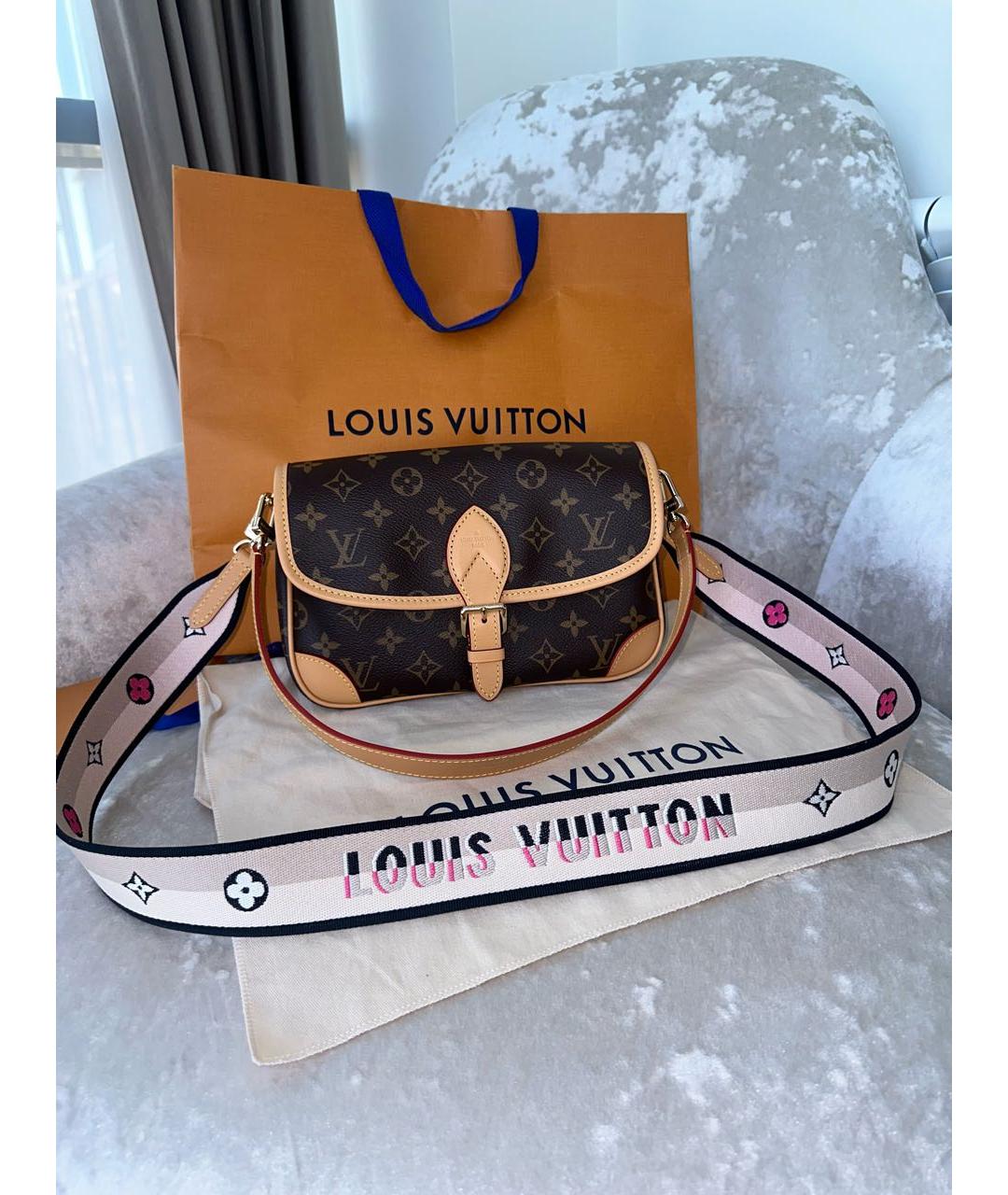 LOUIS VUITTON PRE-OWNED Коричневая сумка через плечо, фото 5