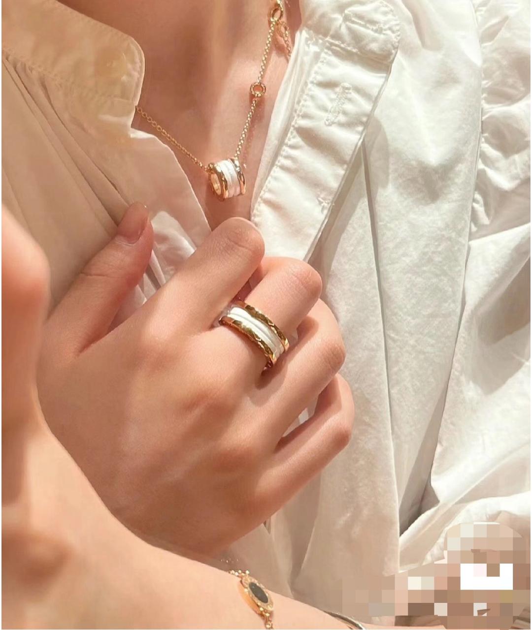 BVLGARI Белое кольцо из розового золота, фото 9