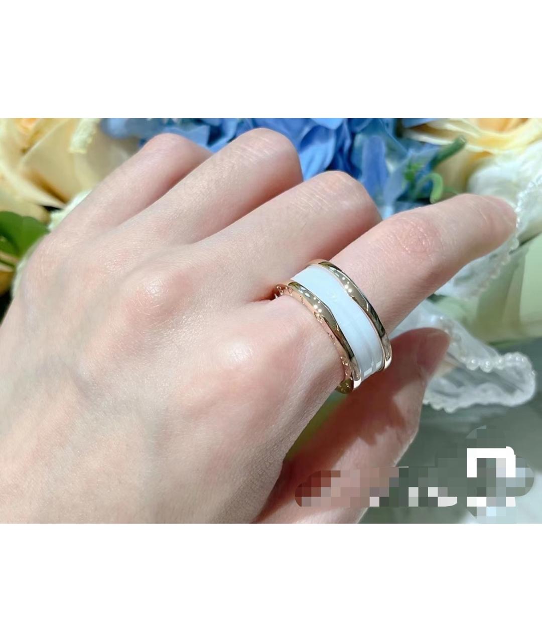 BVLGARI Белое кольцо из розового золота, фото 7