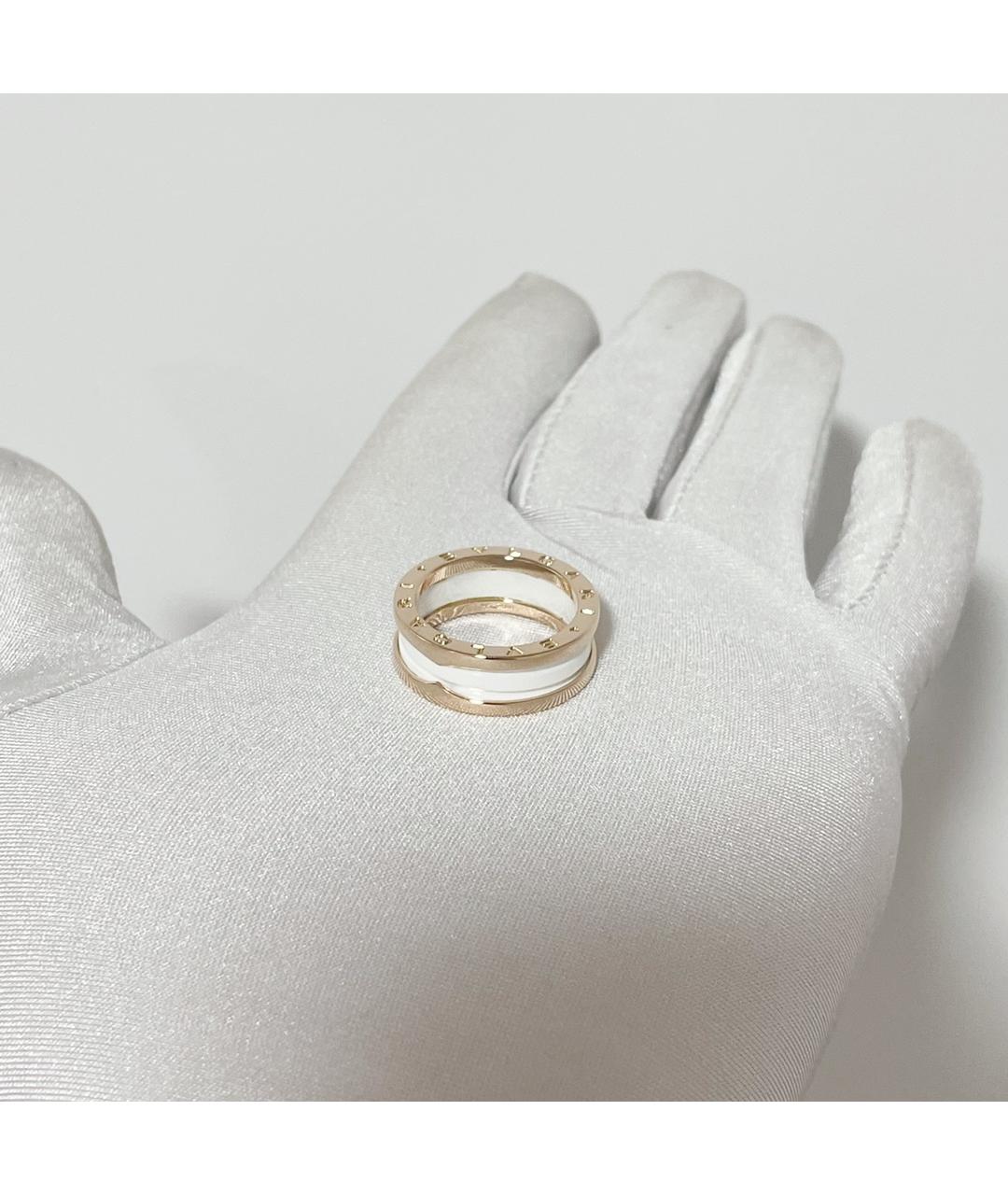 BVLGARI Белое кольцо из розового золота, фото 5