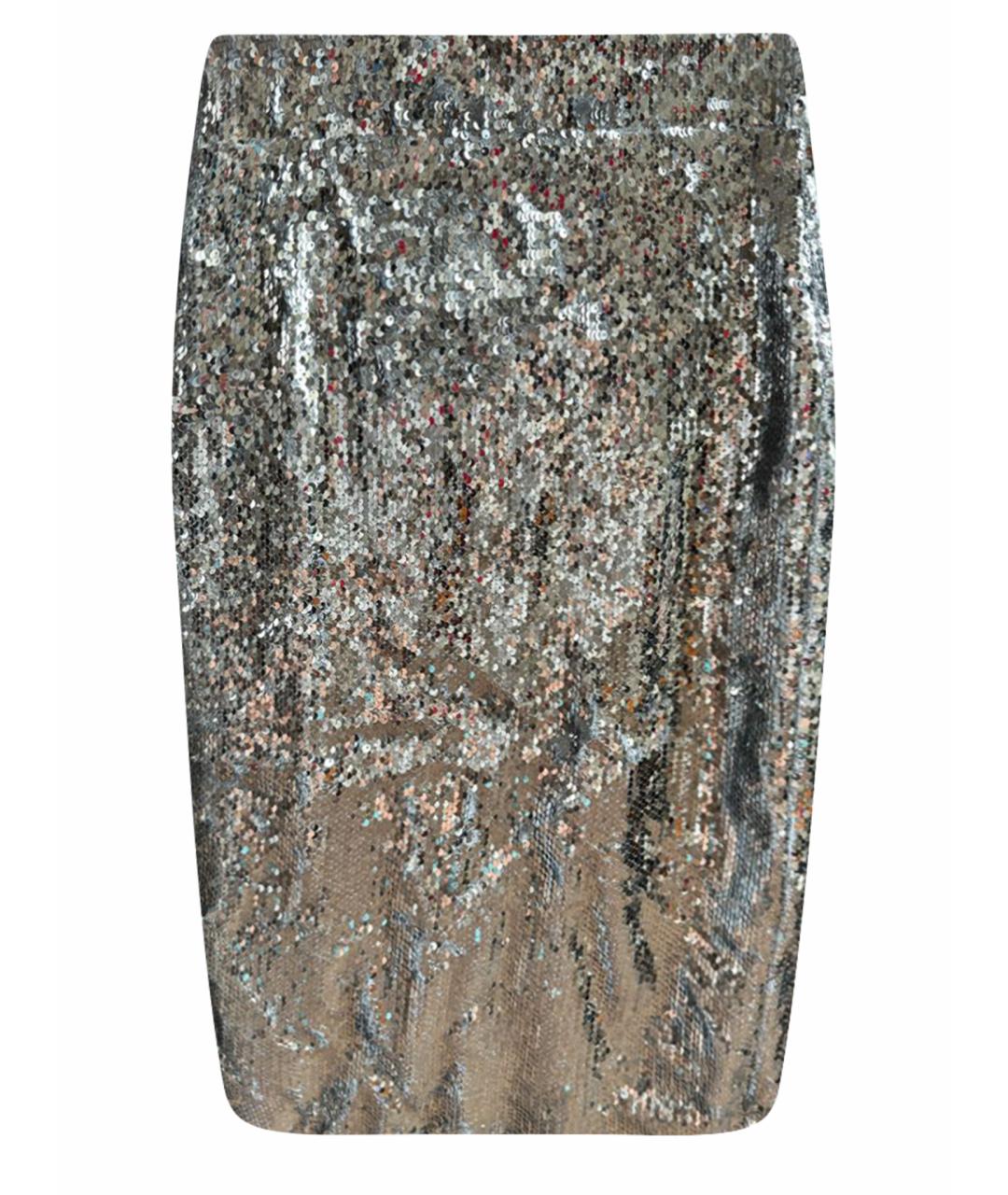 ESSENTIEL ANTWERP Серебряная полиэстеровая юбка миди, фото 1