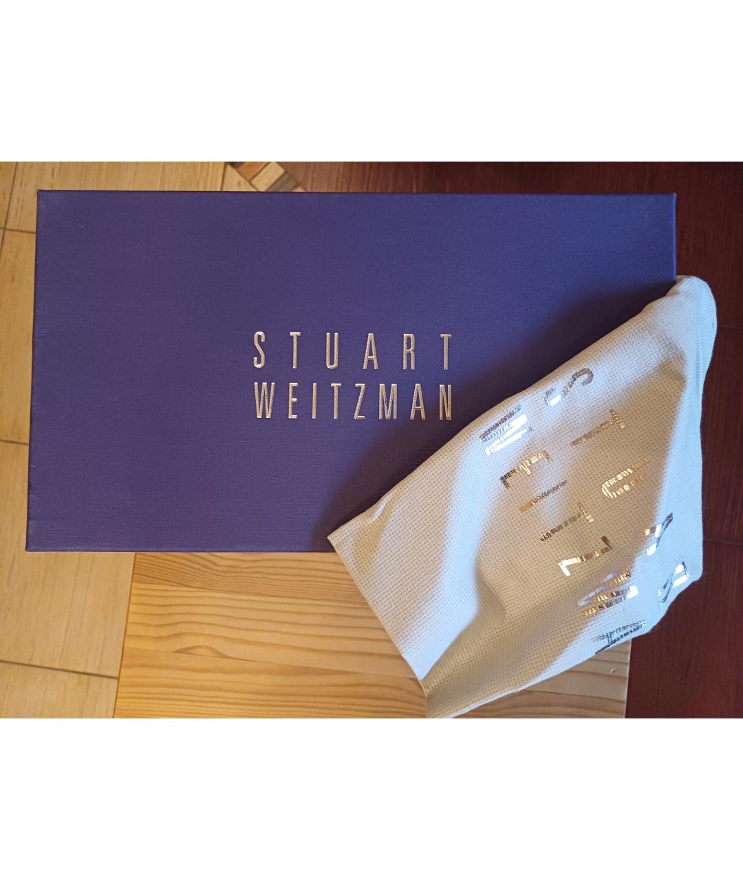 STUART WEITZMAN Бирюзовые замшевые сандалии, фото 7