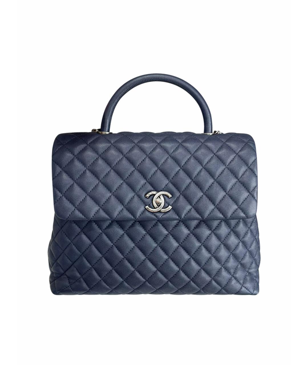 CHANEL PRE-OWNED Голубая кожаная сумка через плечо, фото 1