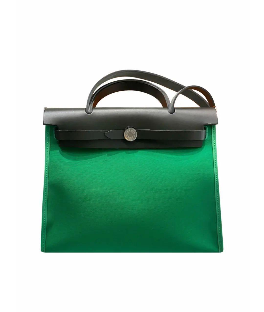 HERMES PRE-OWNED Зеленая сумка с короткими ручками, фото 1