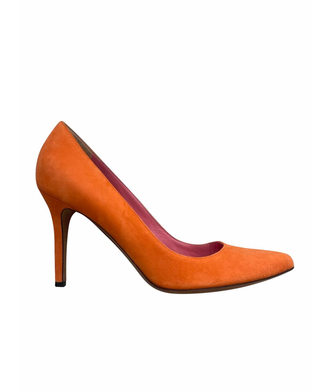 DOLCE&GABBANA Оранжевое замшевые туфли, фото 1
