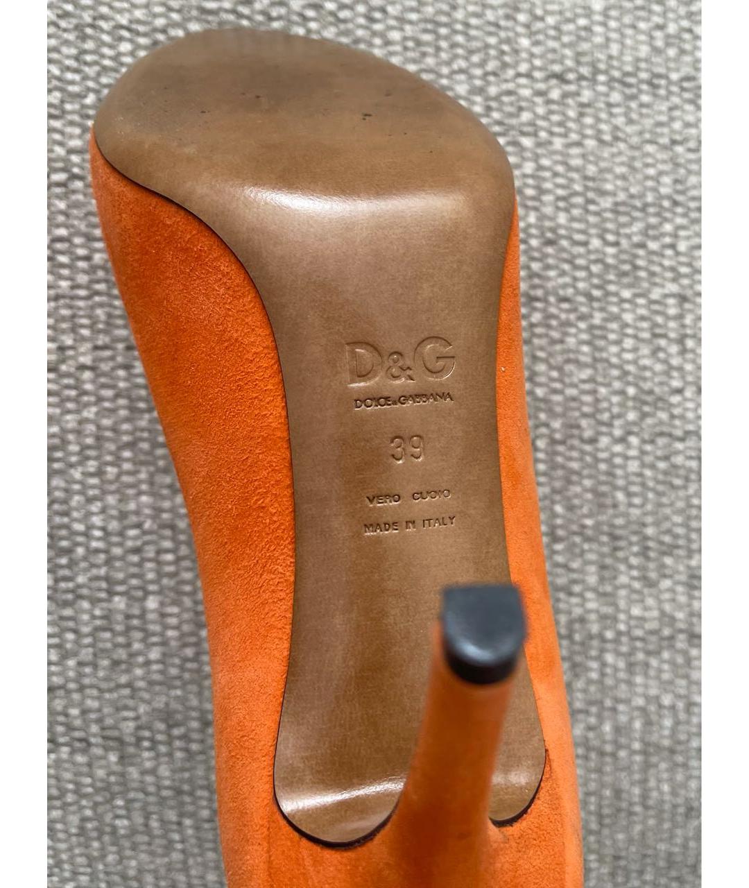 DOLCE&GABBANA Оранжевое замшевые туфли, фото 6