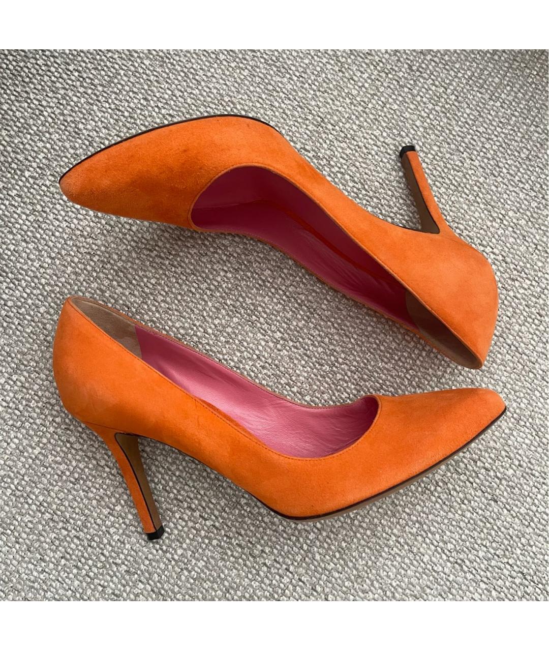 DOLCE&GABBANA Оранжевое замшевые туфли, фото 5