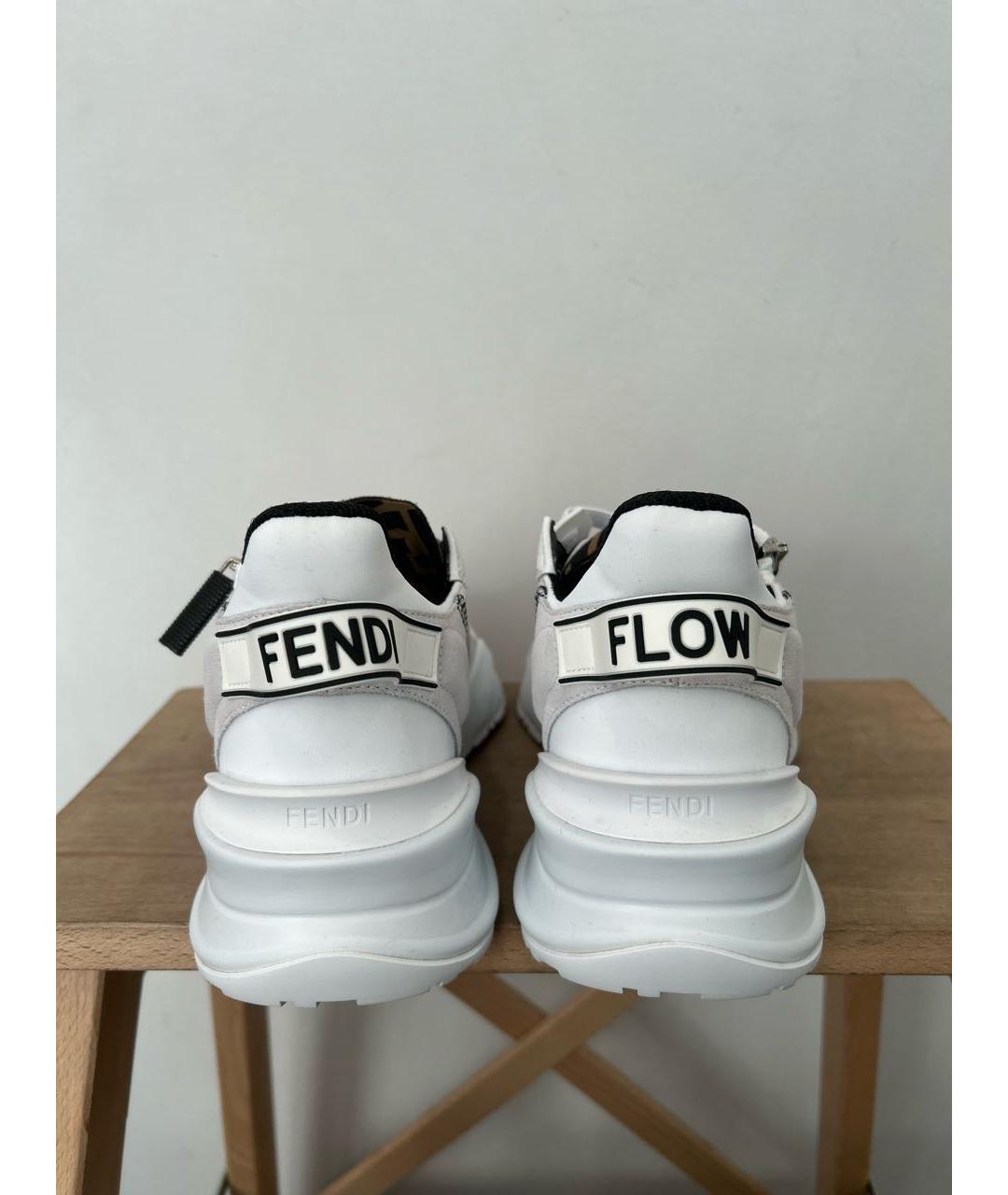 FENDI Белые кроссовки, фото 4