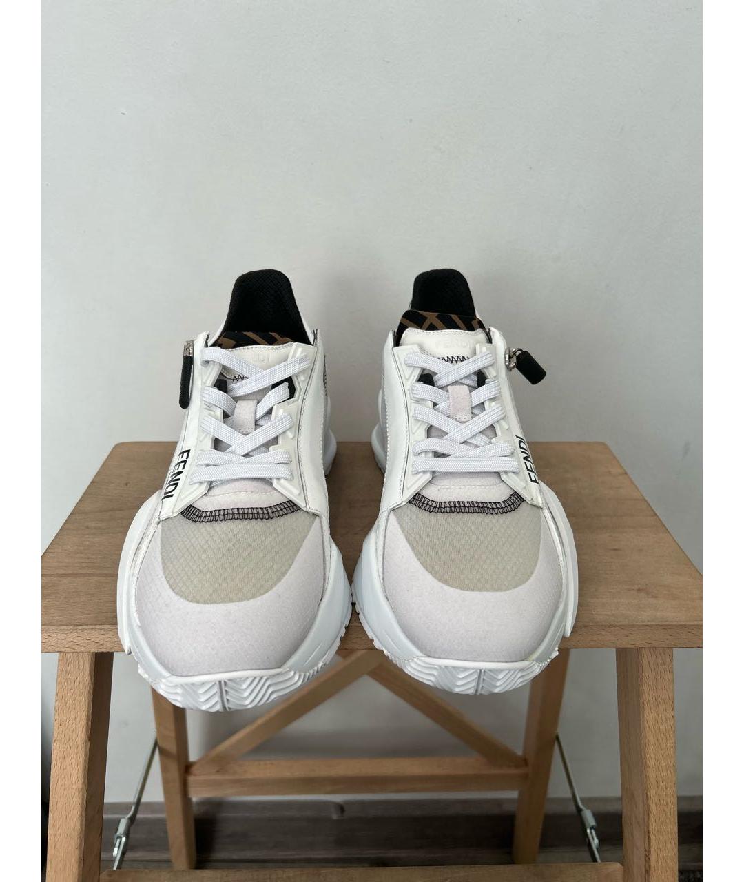 FENDI Белые кроссовки, фото 2